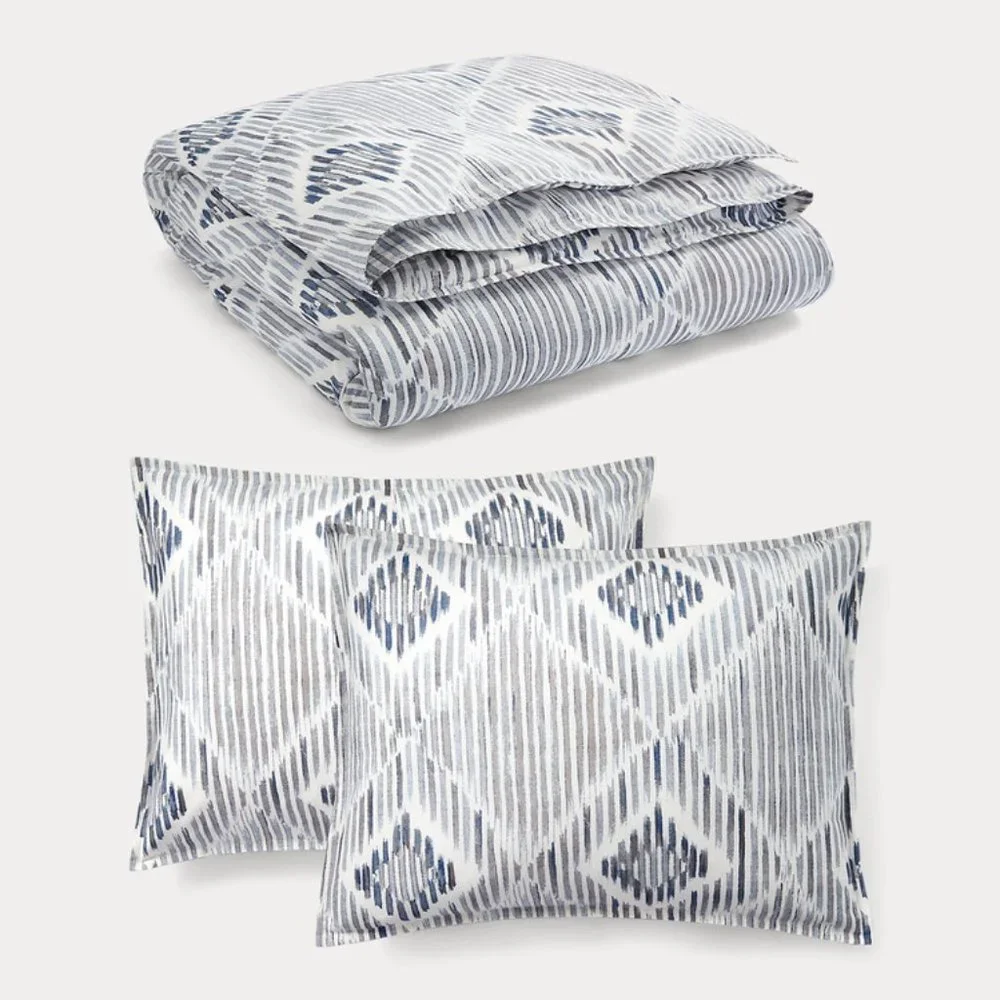 3 Pc Set Lauren Ralph Lauren Austin Diamond King Duvet Cover